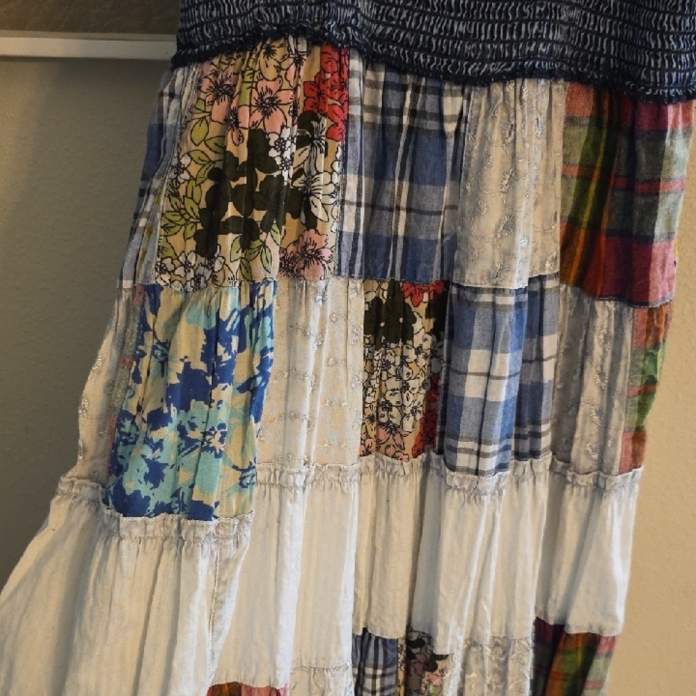 Young Threads Mixed Media Patchwork Sundress with… - image 2
